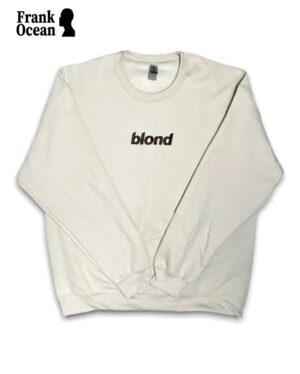 Blond Text Embroidered Sweatshirt
